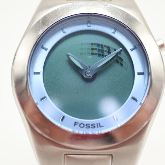 Fossil Big Tic Womens Y2K Ana Digi 32mm Watch Stainless Steel w New Battery - Picture 6 of 12